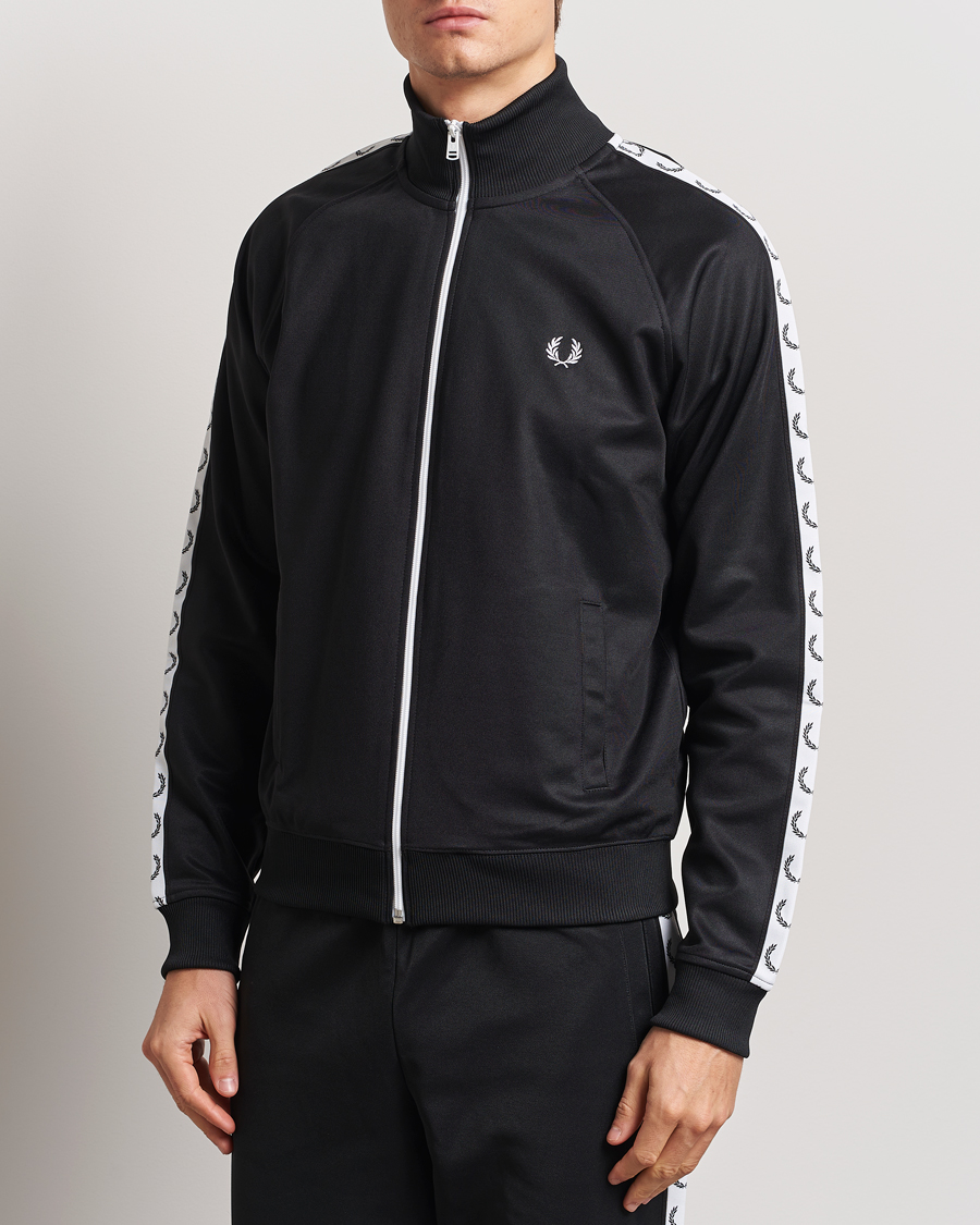 Herre | Tøj | Fred Perry | Taped Track Jacket Black