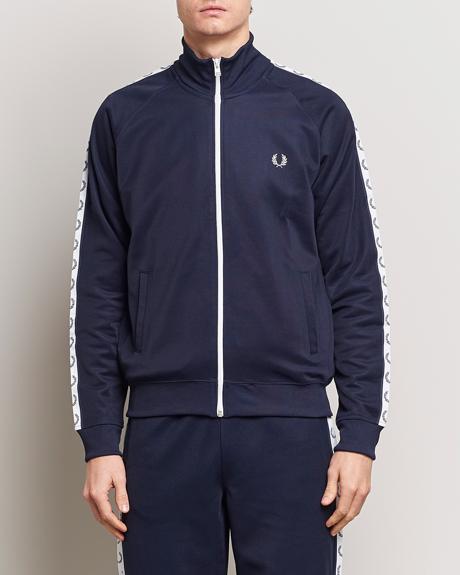 Herre | Alla produkter | Fred Perry | Taped Track Jacket Carbon blue