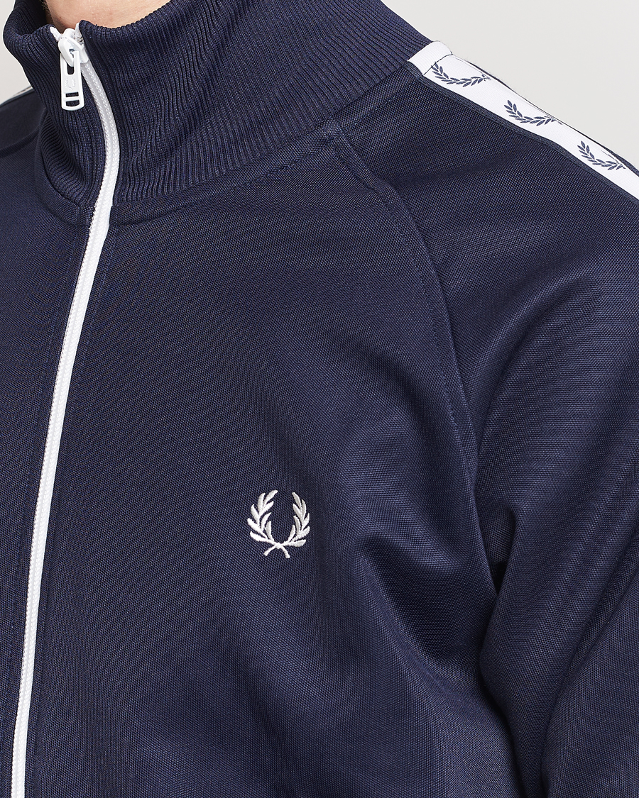 Herre | Trøjer | Fred Perry | Taped Track Jacket Carbon blue