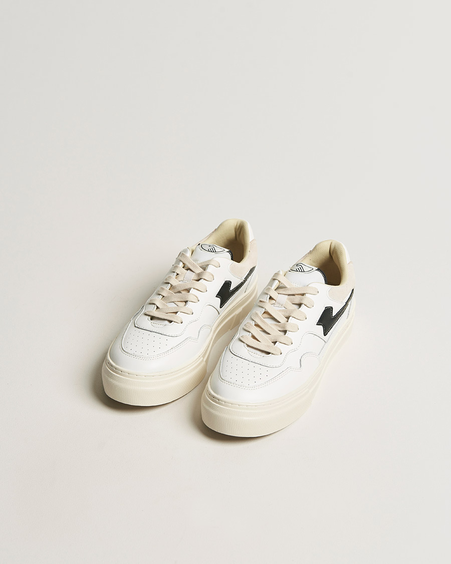 Herre | Stepney Workers Club | Stepney Workers Club | Pearl S-Strike Leather Sneaker White/Black