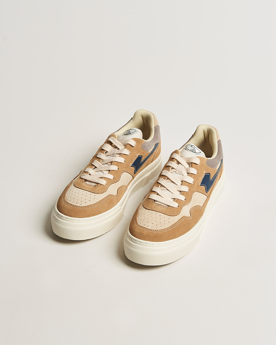Herre | Stepney Workers Club Pearl S-Strike Suede Sneaker Earth/Navy | Stepney Workers Club | Pearl S-Strike Suede Sneaker Earth/Navy