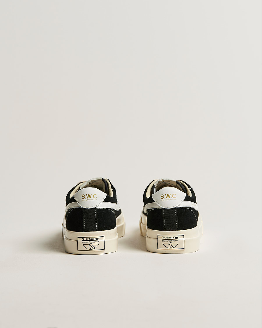 Herre | Stepney Workers Club Dellow S-Strike Suede Sneaker Black/White | Stepney Workers Club | Dellow S-Strike Suede Sneaker Black/White