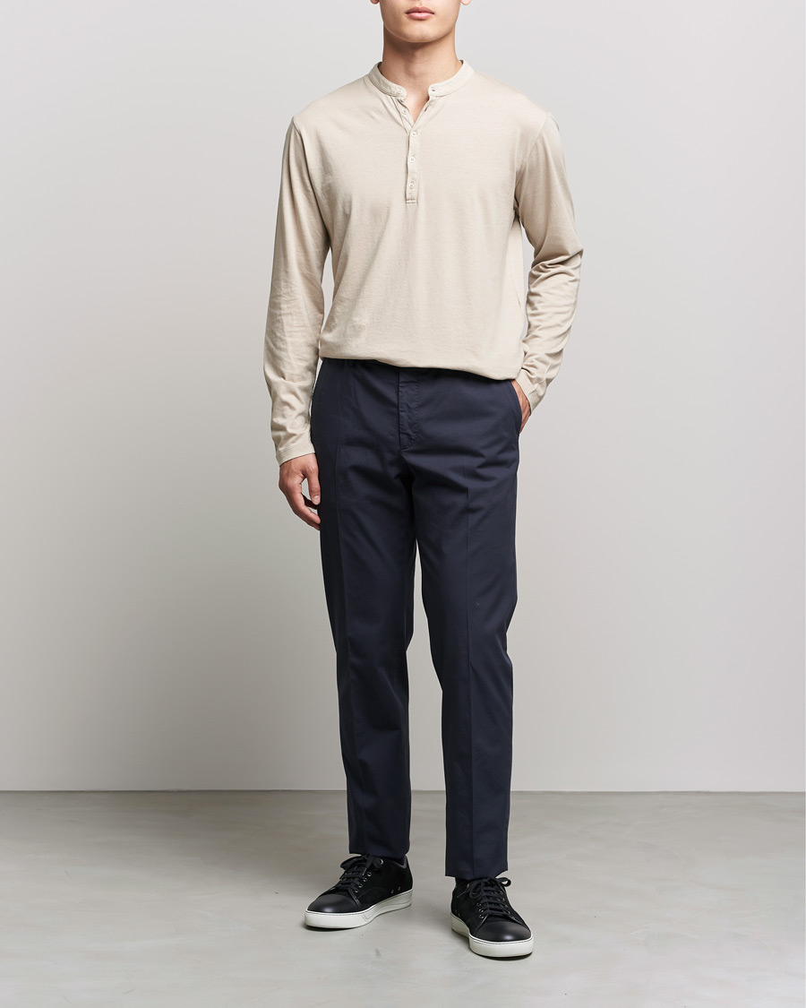 Herre | Trøjer | Massimo Alba | Hawai Cotton/Cashmere Henley Chalk