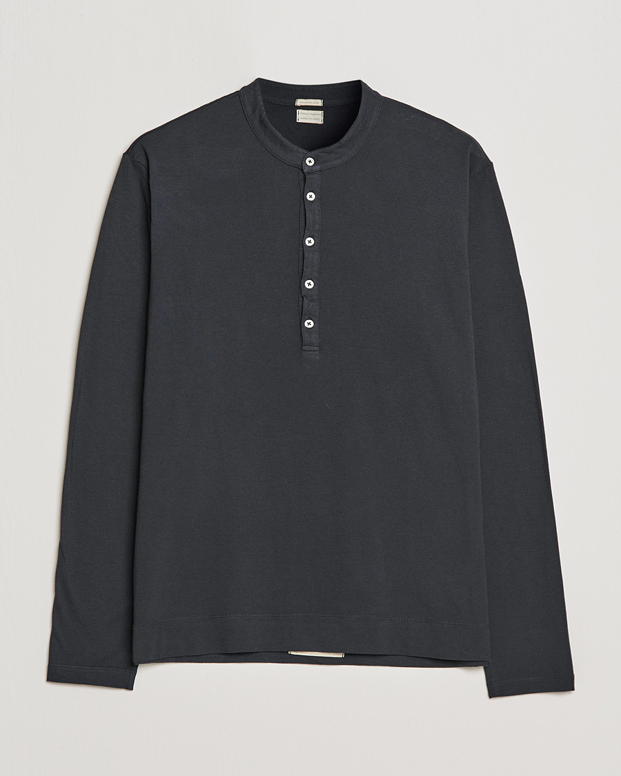 Herre | Trøjer | Massimo Alba | Hawai Cotton/Cashmere Henley Washed Black