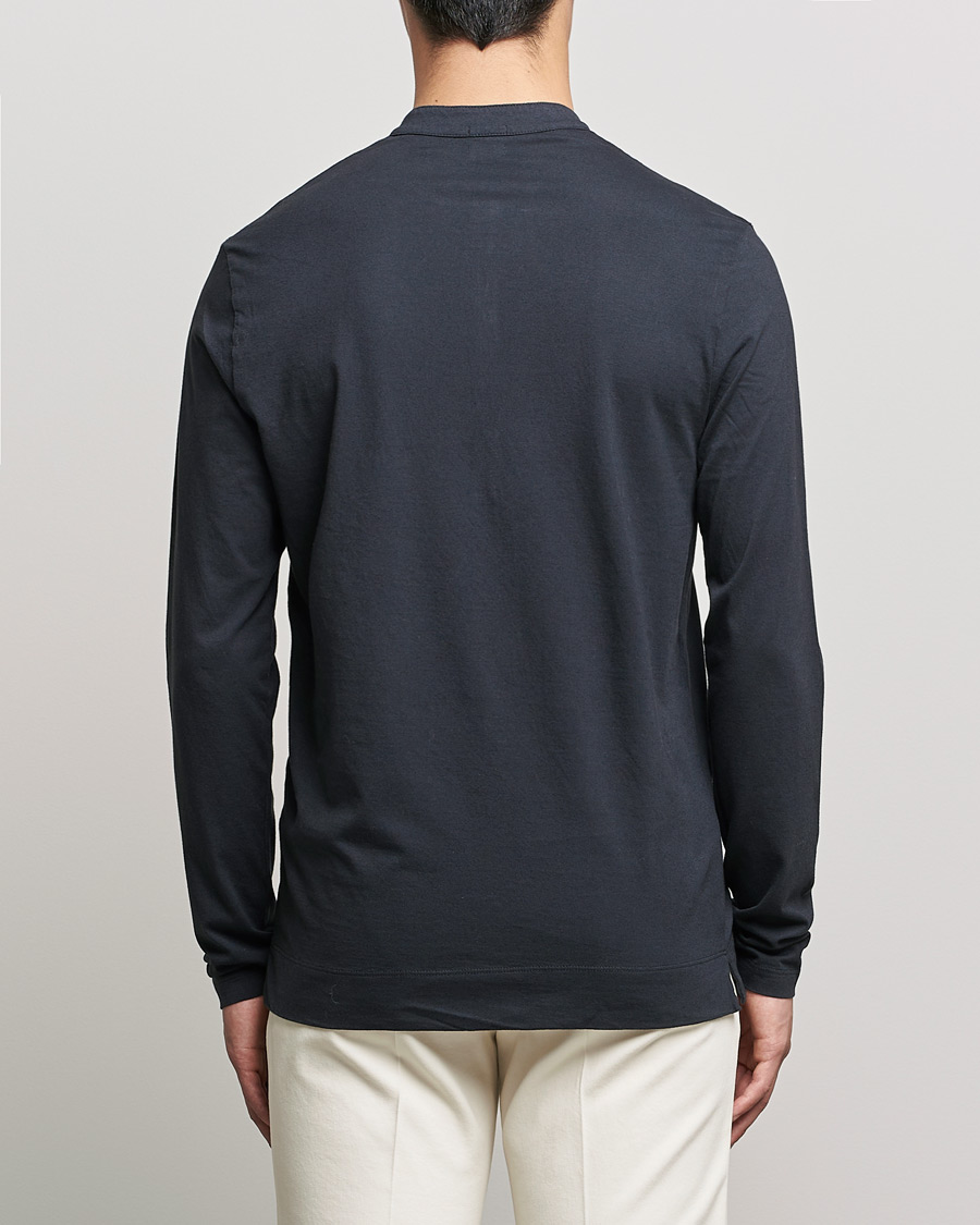 Herre | Trøjer | Massimo Alba | Hawai Cotton/Cashmere Henley Washed Black