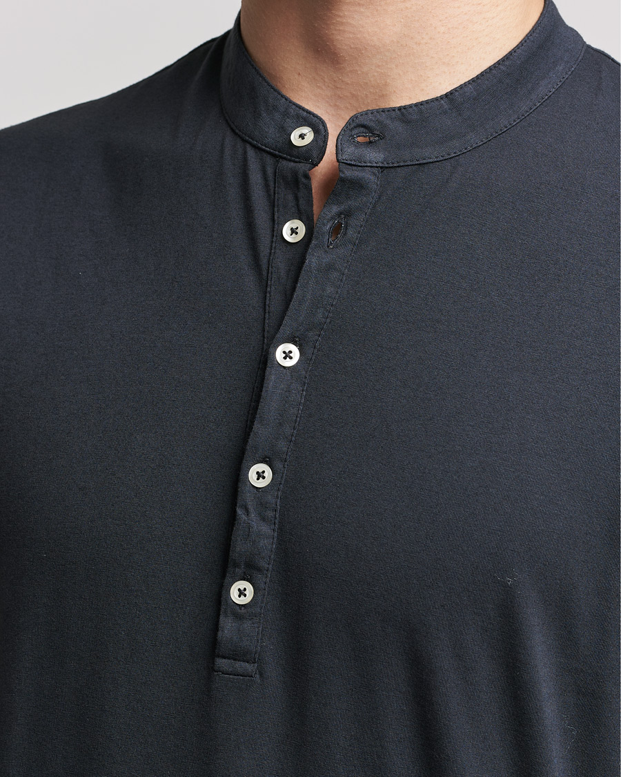 Herre | Trøjer | Massimo Alba | Hawai Cotton/Cashmere Henley Washed Black