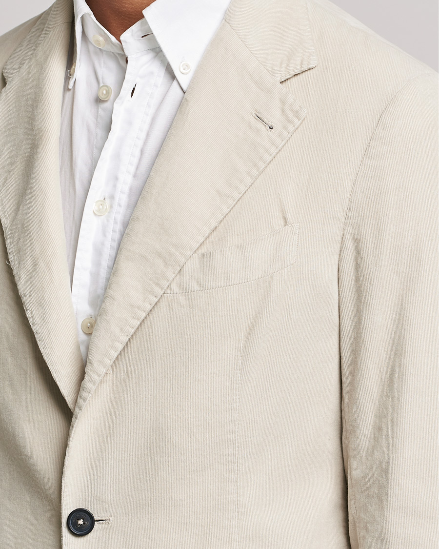 Herre | Blazere & jakker | Massimo Alba | Baby Corduroy Blazer Chalk