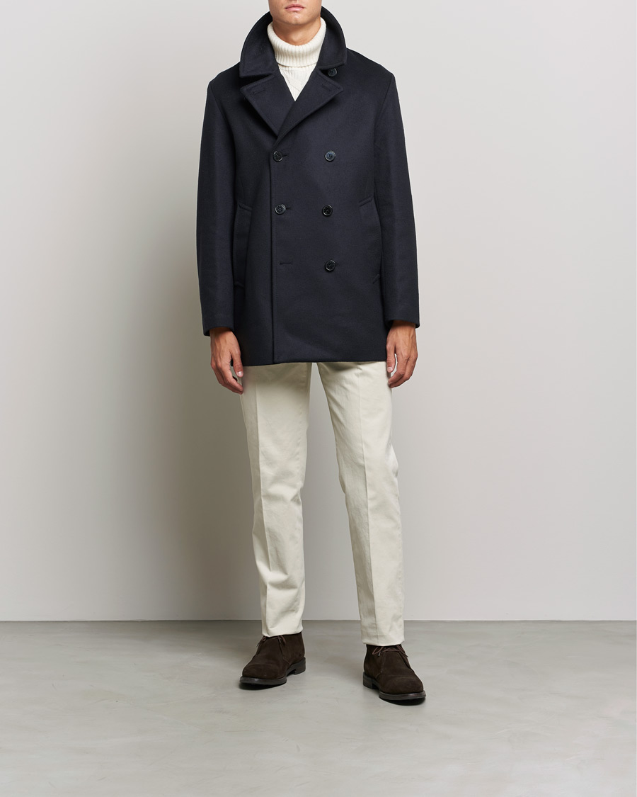 Herre | Jakker | Mackintosh | Dalton Wool/Cashmere Peacoat Navy