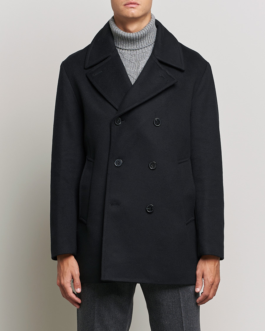 Herre | Efterårsjakker | Mackintosh | Dalton Wool/Cashmere Peacoat Black