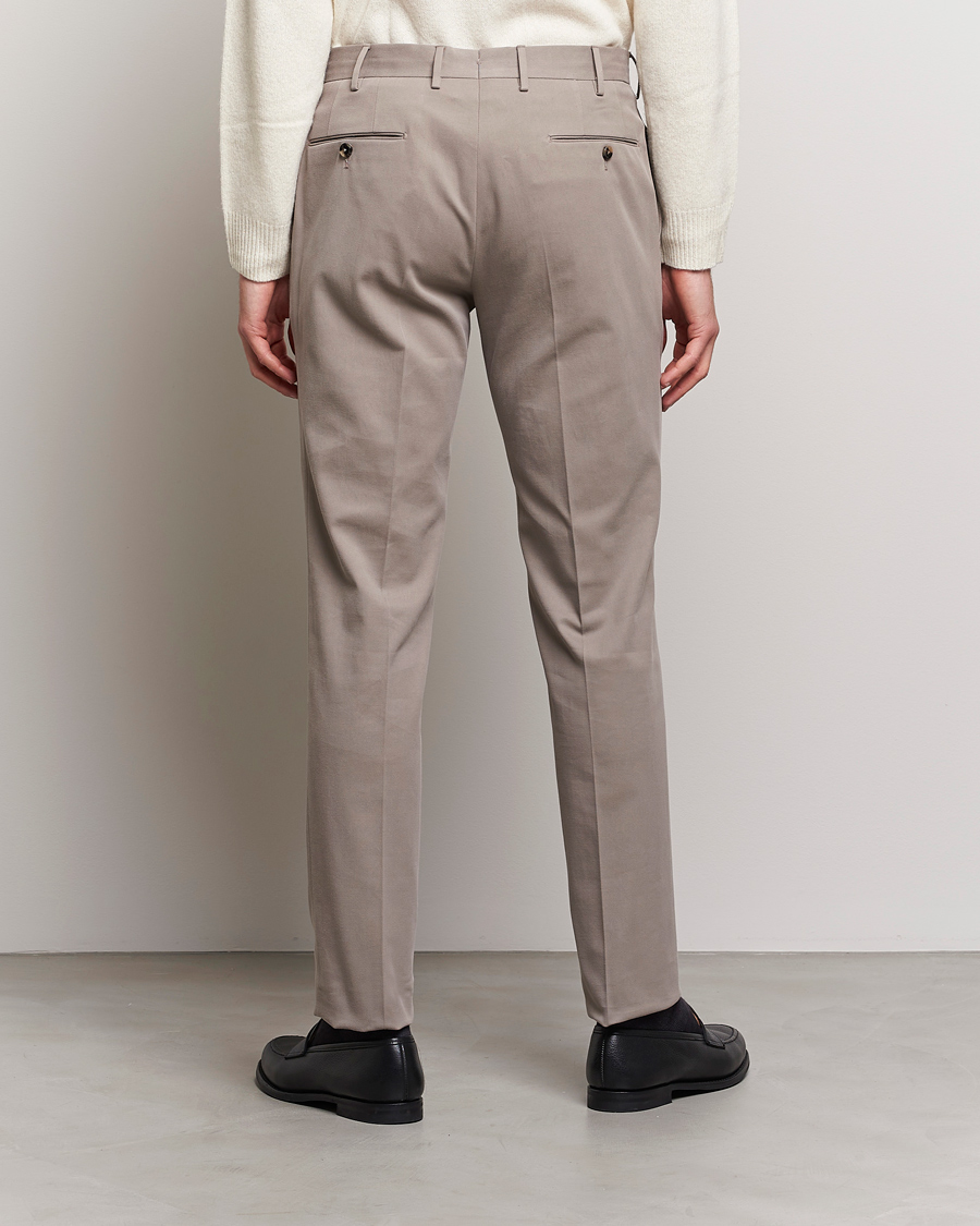 Herre | Bukser | PT01 | Slim Fit Pleated Cotton/Cashmere Chinos Beige
