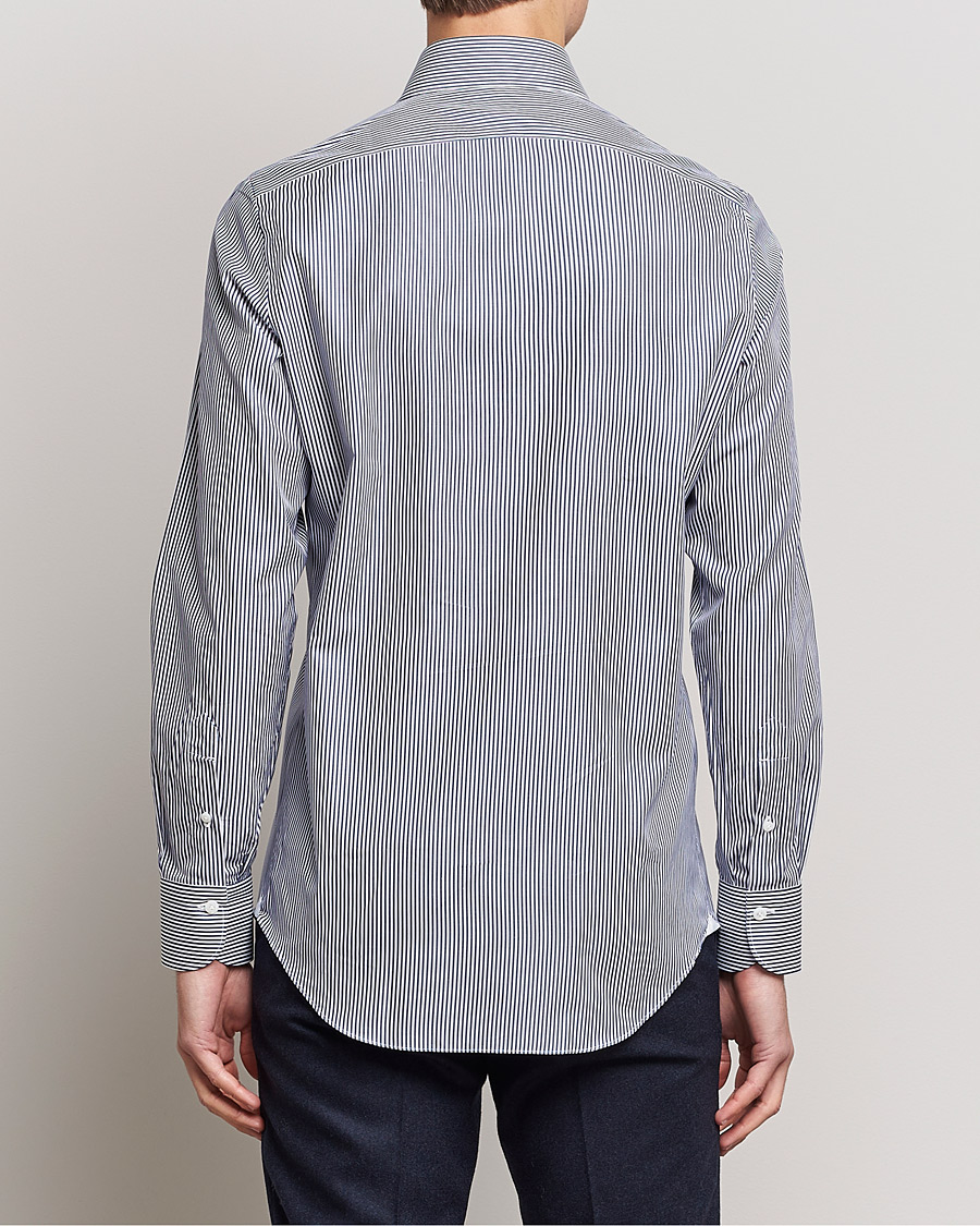 Herre | Skjorter | Finamore Napoli | Milano Slim Dress Shirt Light Blue Stripe