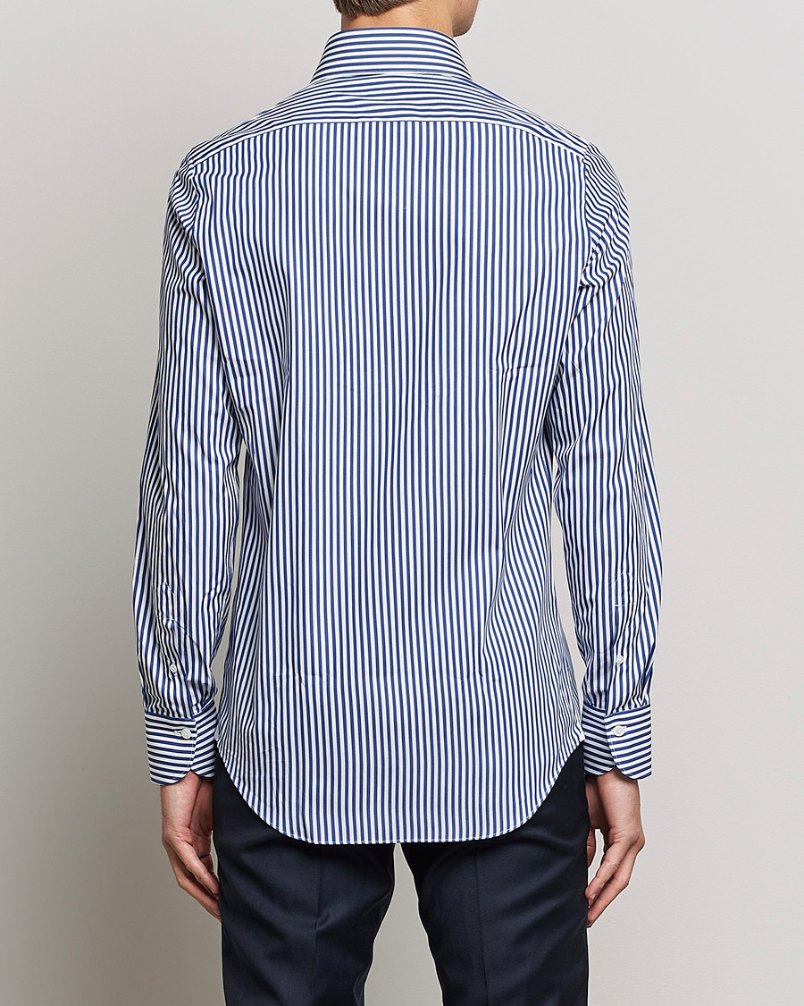 Herre | Skjorter | Finamore Napoli | Milano Slim Dress Shirt Blue Stripe