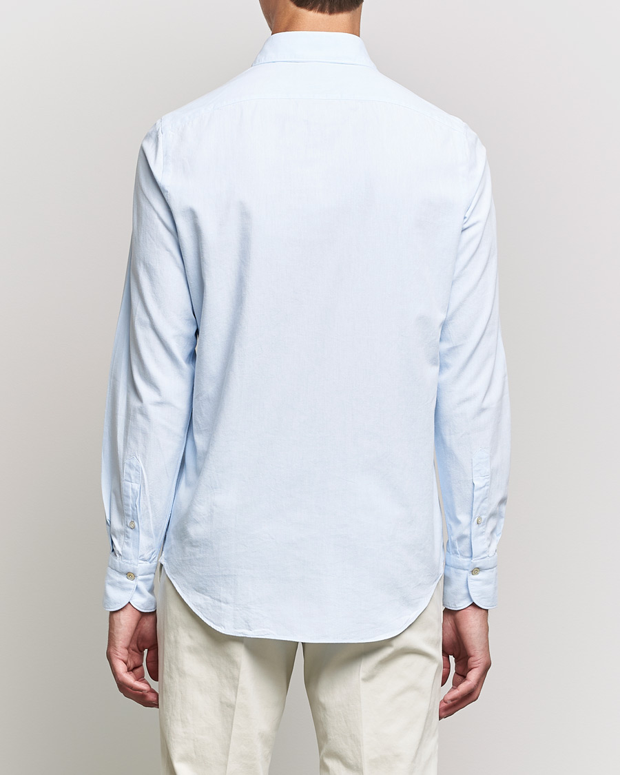 Herre | Skjorter | Finamore Napoli | Tokyo Slim Original Chambray Shirt Light Blue