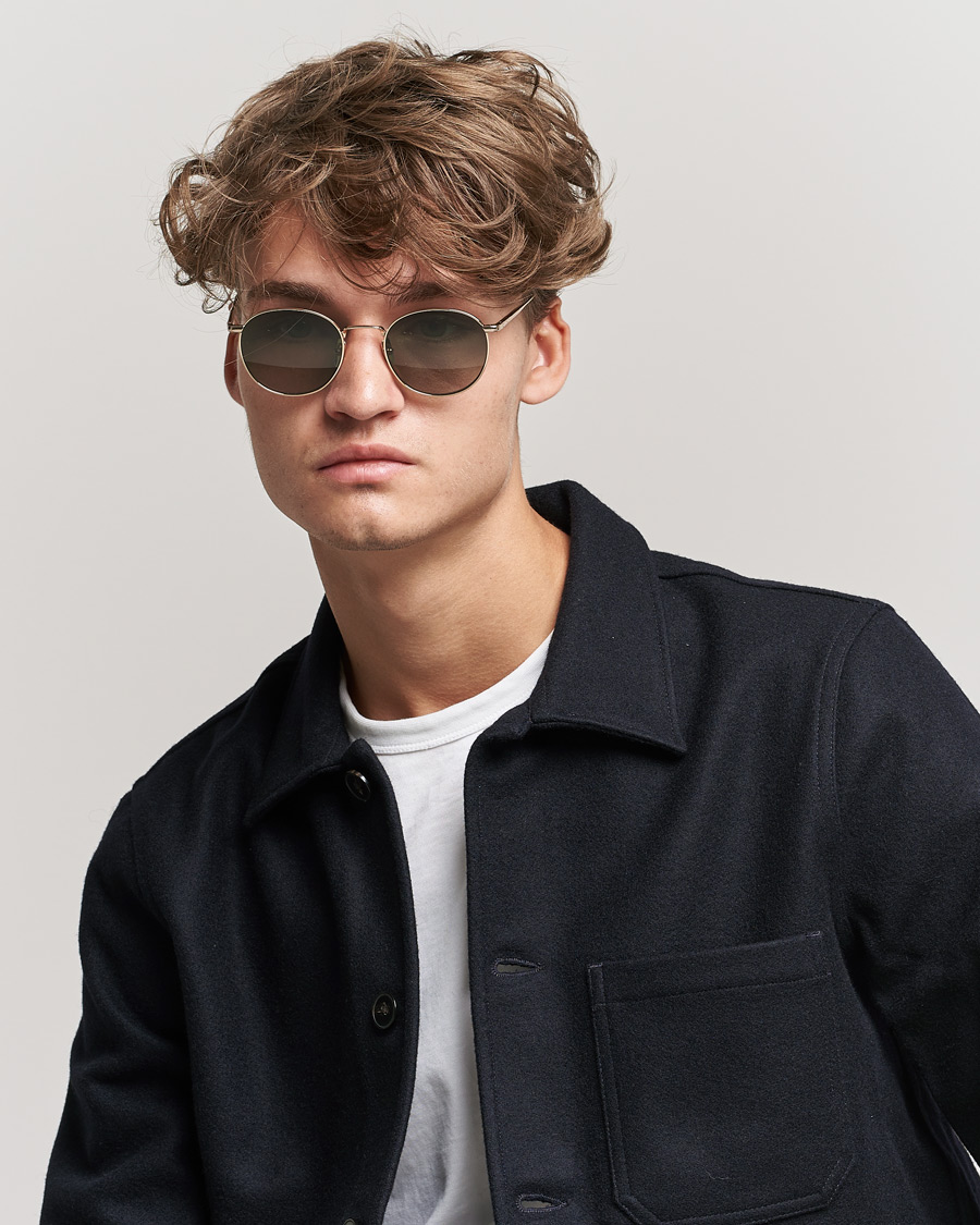 Herre | CHIMI Round Polarized Sunglasses Gold/Green | CHIMI | Round Polarized Sunglasses Gold/Green