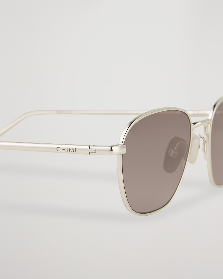 Herre | CHIMI Polygon Sunglasses Silver/Grey | CHIMI | Polygon Sunglasses Silver/Grey
