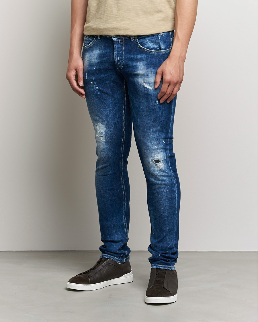 Herre | Slim fit | Dondup | George Destroyed Jeans Blue