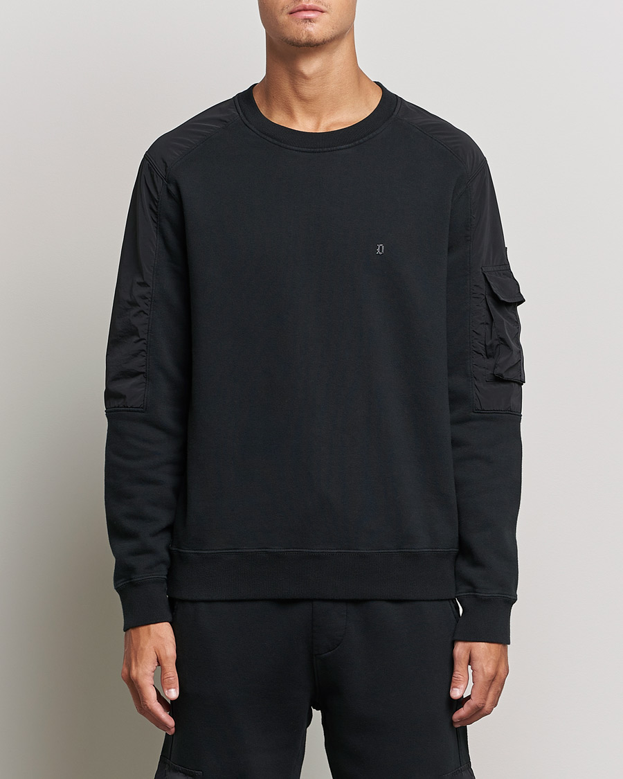 Herre | Trøjer | Dondup | Felpa Crew Neck Sweatshirt Black