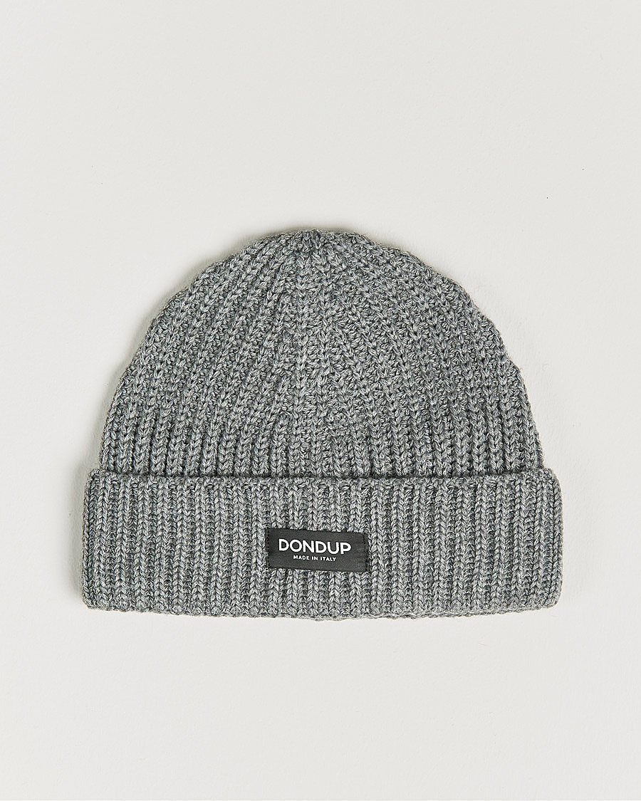 Herre | Dondup Ribbed Beanie Light Grey | Dondup | Ribbed Beanie Light Grey
