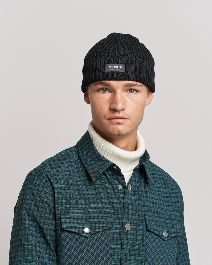 Herre |  | Dondup | Ribbed Beanie Black