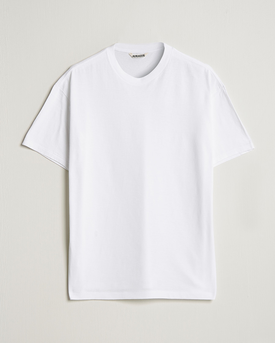 Herre | T-Shirts | Auralee | Seamless Crewneck T-Shirt White