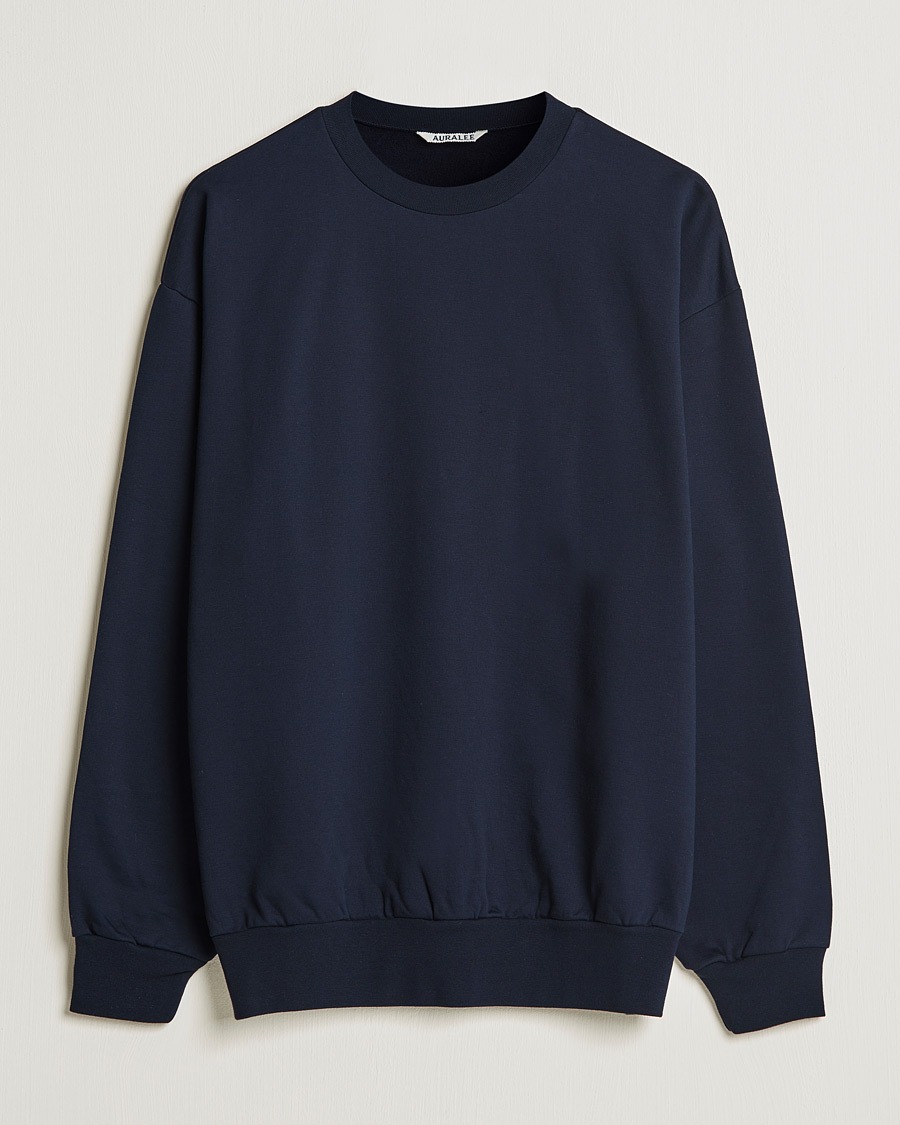 Herre | Trøjer | Auralee | High Gauge Sweatshirt Navy