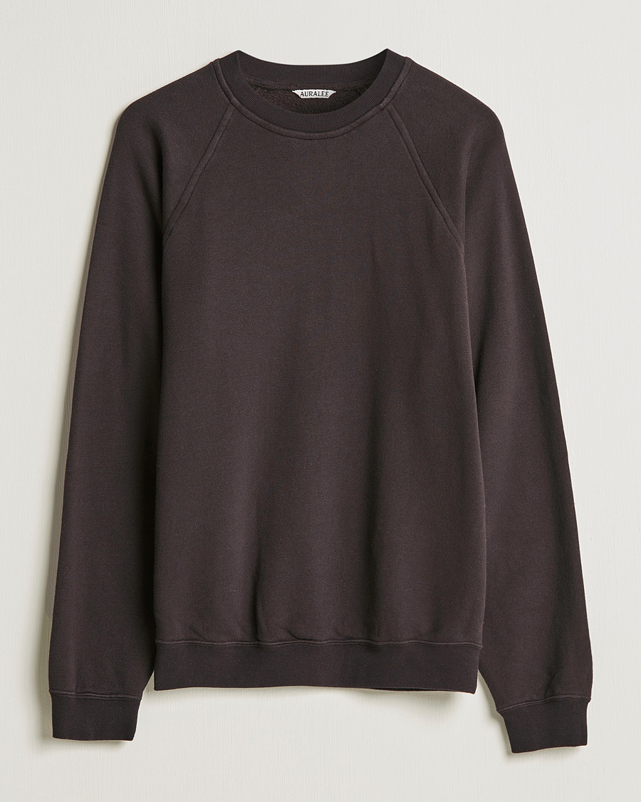 Herre | Trøjer | Auralee | Fluffy Sweatshirt Dark Brown