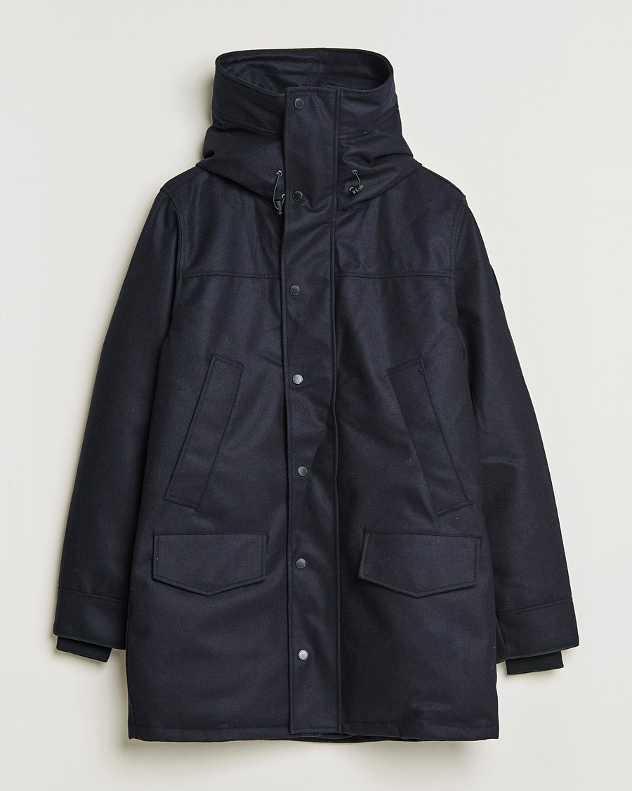 Herre | Jakker | Canada Goose Black Label | Canada Goose Langford Wool Parka Atlantic Navy Melange