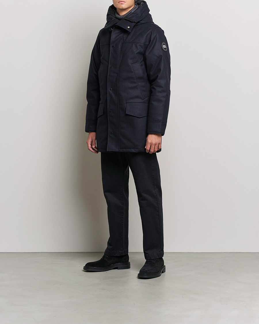 Herre | Jakker | Canada Goose Black Label | Canada Goose Langford Wool Parka Atlantic Navy Melange