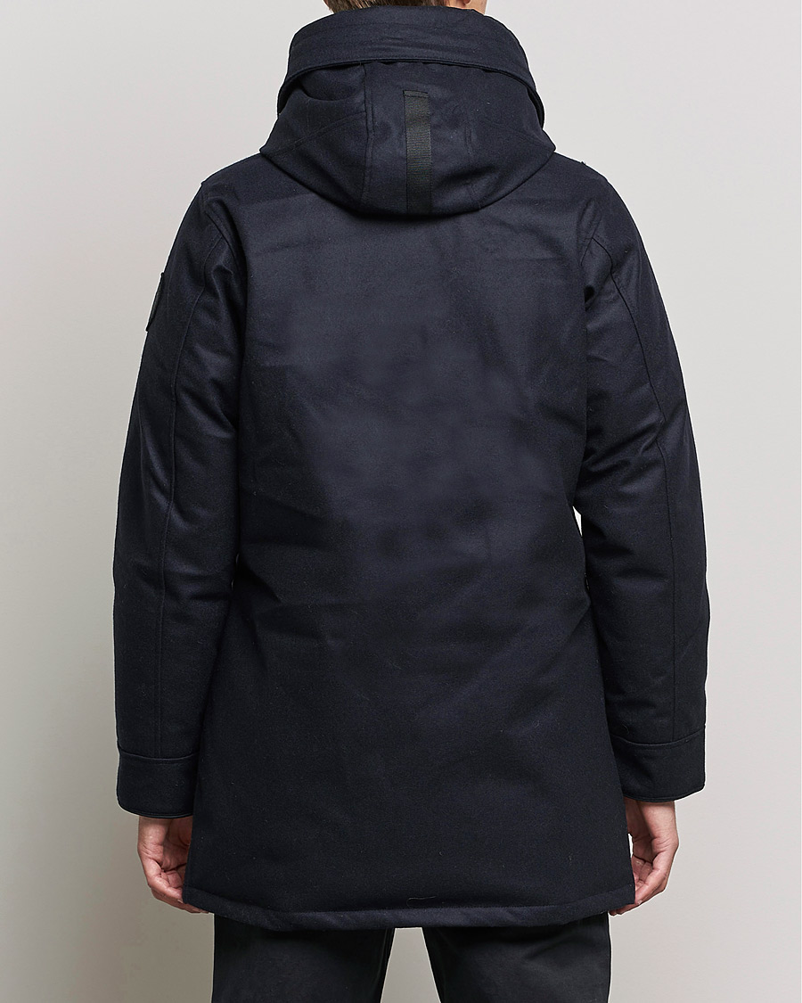 reference stof Spis aftensmad Canada Goose Langford Wool Parka Atlantic Navy Melange - CareOfCarl.dk