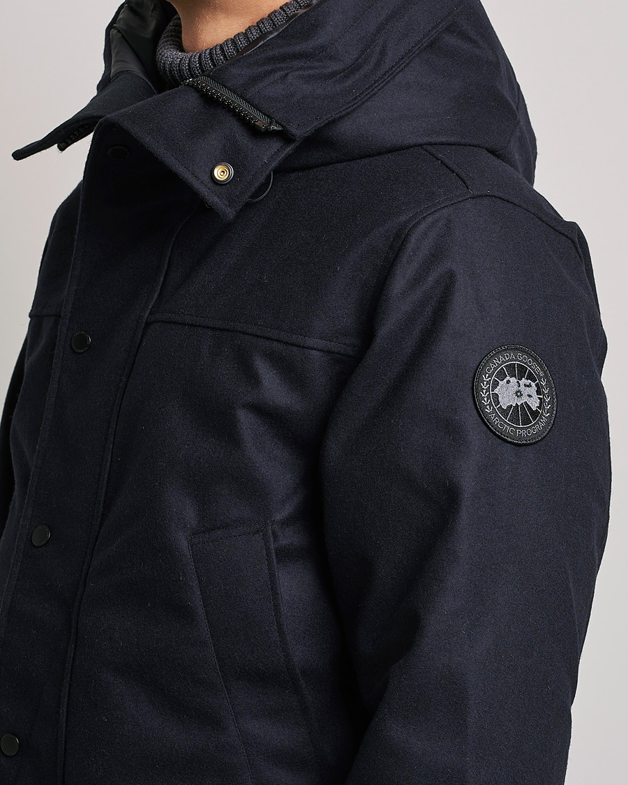 Herre | Jakker | Canada Goose Black Label | Canada Goose Langford Wool Parka Atlantic Navy Melange