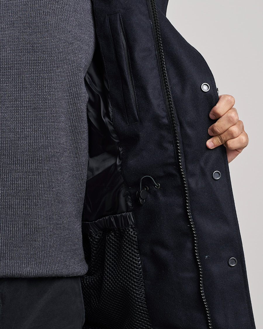 Herre | Jakker | Canada Goose Black Label | Canada Goose Langford Wool Parka Atlantic Navy Melange