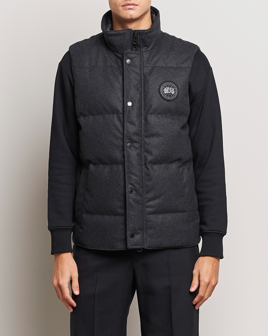 Herre | Dunveste | Canada Goose Black Label | Canada Goose Garson Wool Vest Carbon Melange