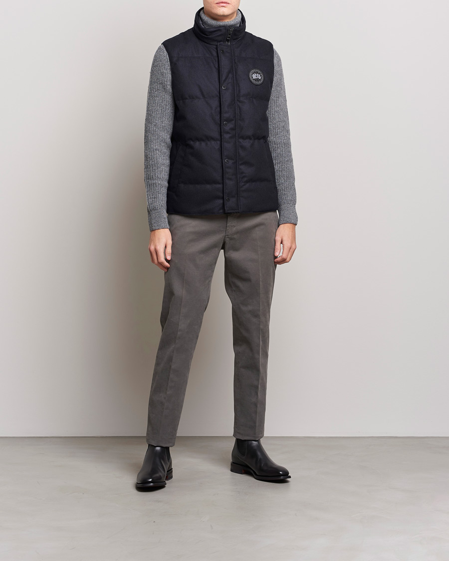 Herre | Veste | Canada Goose Black Label | Canada Goose Garson Wool Vest Atlantic Navy Melange