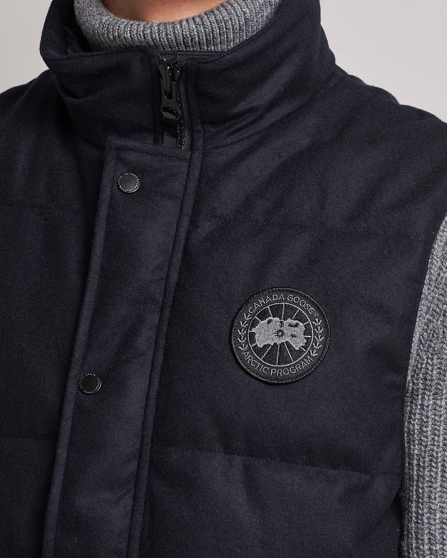 Herre | Veste | Canada Goose Black Label | Canada Goose Garson Wool Vest Atlantic Navy Melange