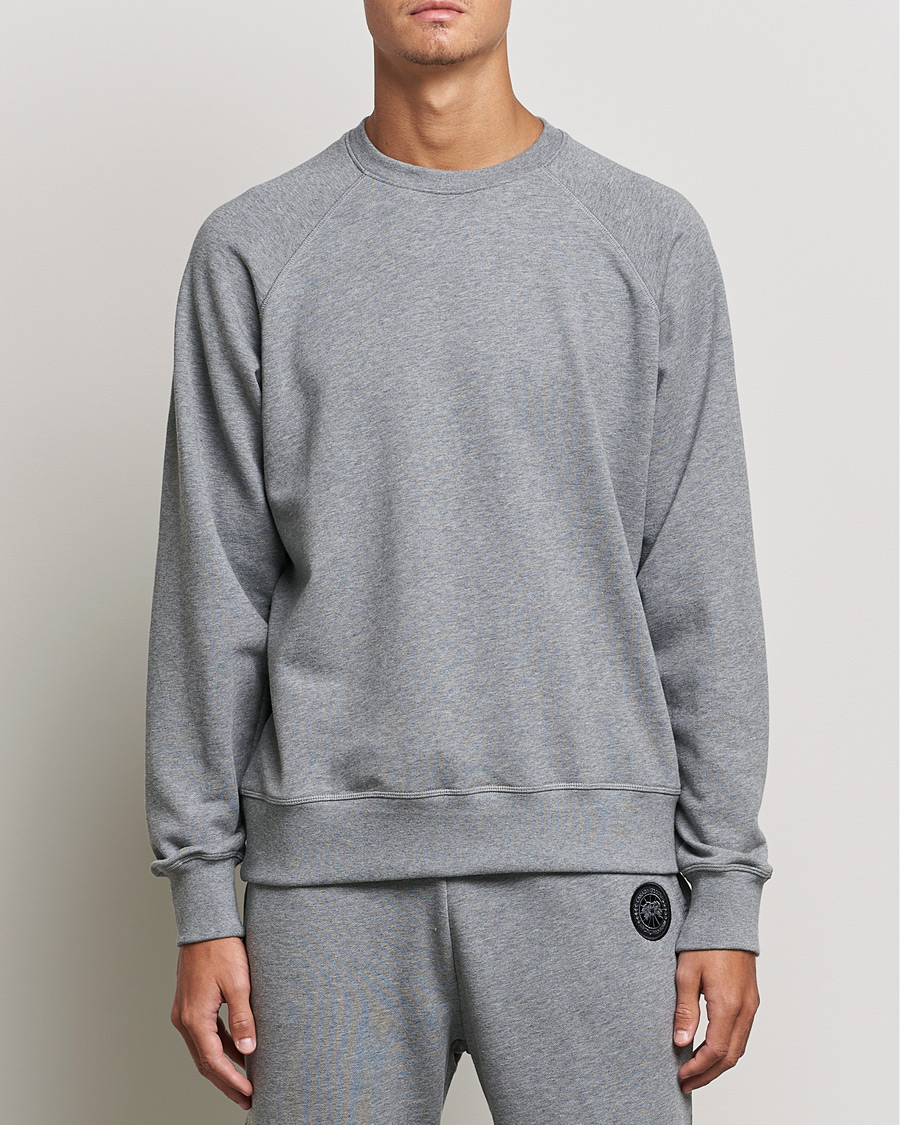 Herre | Grå sweatshirts | Canada Goose Black Label | Canada Goose Huron Crewneck Stone Heather