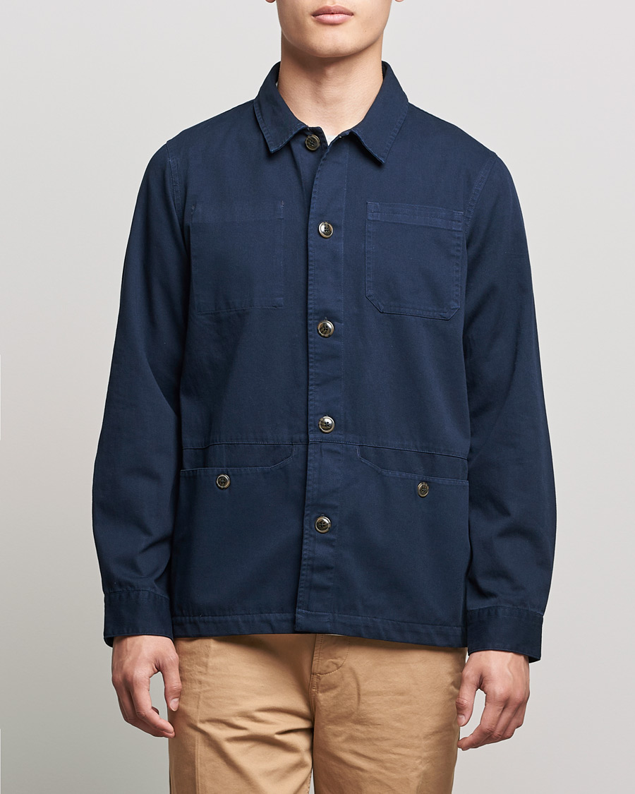 Herre | Skjorter | Barbour Lifestyle | Dene Overshirt Navy