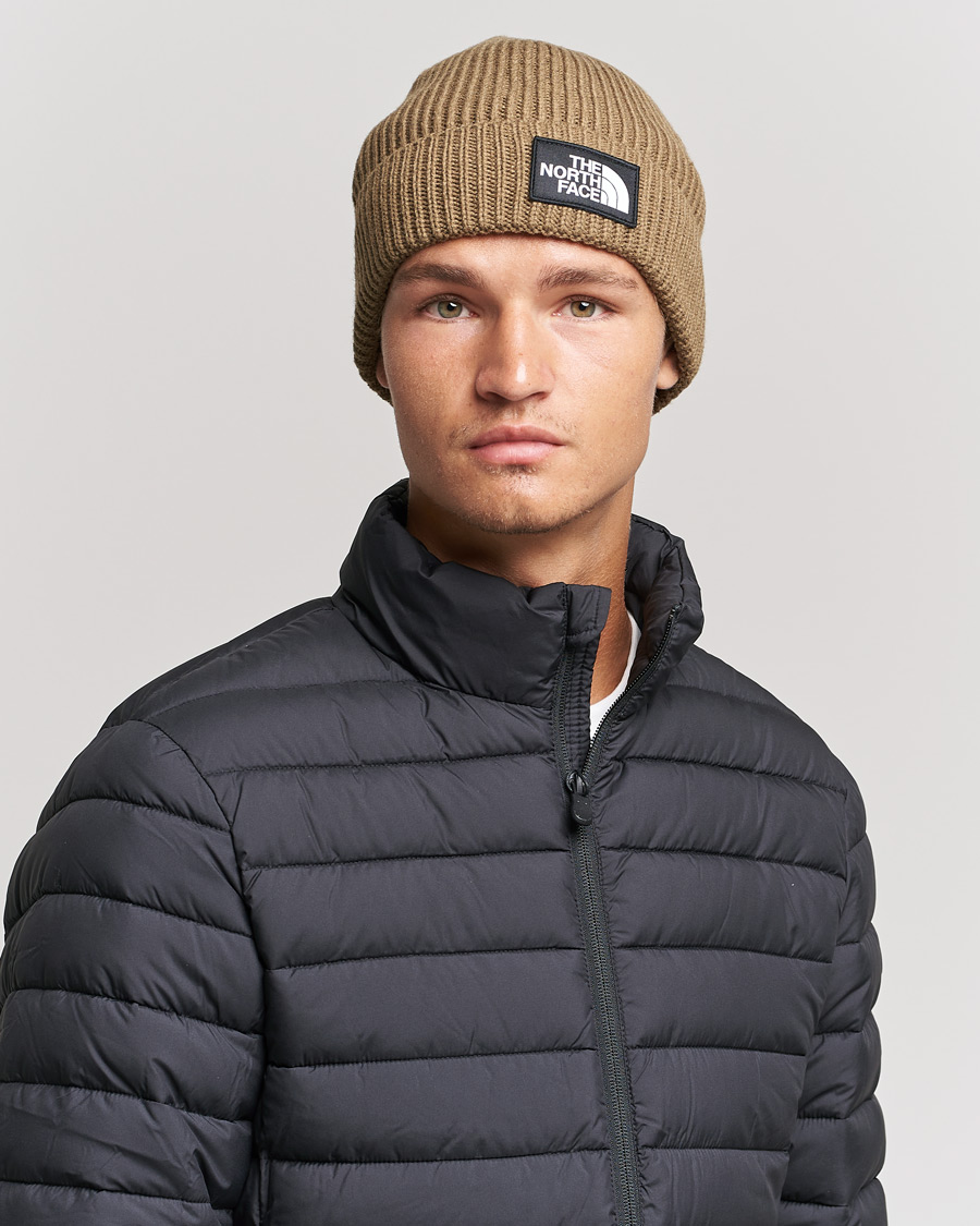 Herre | The North Face Logo Box Cuff Beanie Military | The North Face | Logo Box Cuff Beanie Military