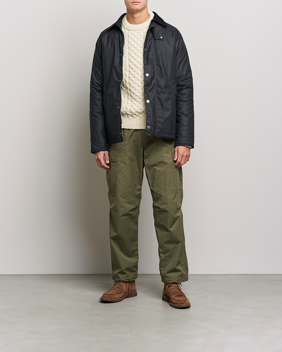Herre | Jakker | Barbour White Label | Nara Slim Wax Jacket Navy