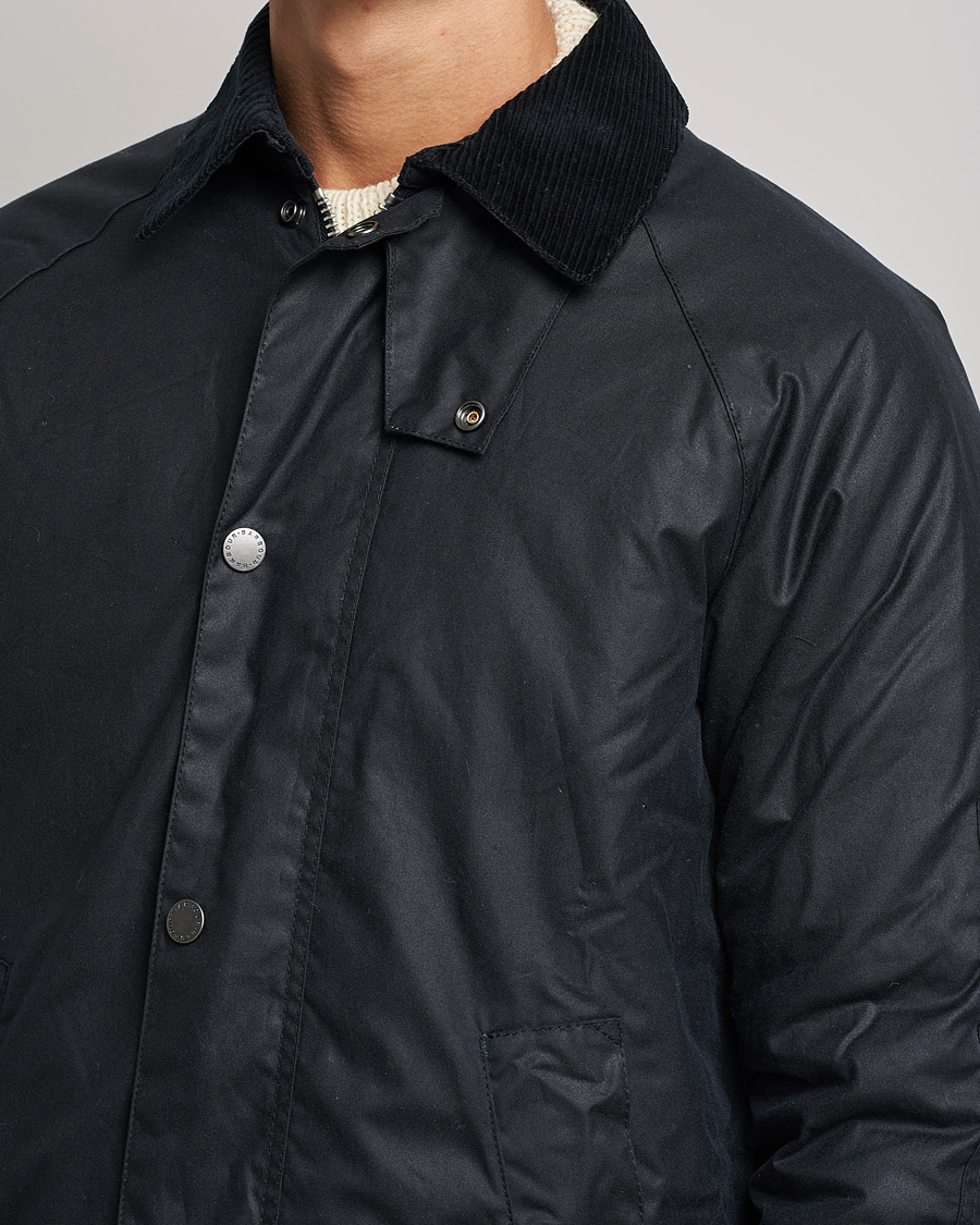 Herre | Jakker | Barbour White Label | Nara Slim Wax Jacket Navy