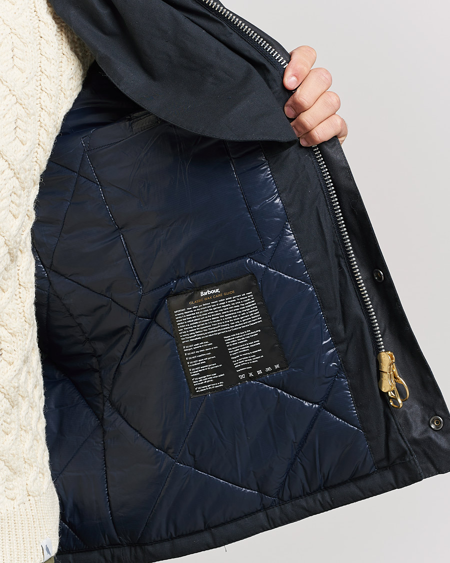 Herre | Jakker | Barbour White Label | Nara Slim Wax Jacket Navy