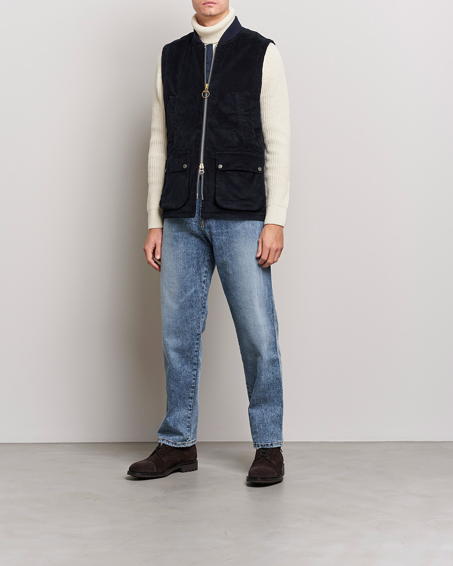 Herre | Barbour | Barbour White Label | Westmorland Cord Gilet Navy