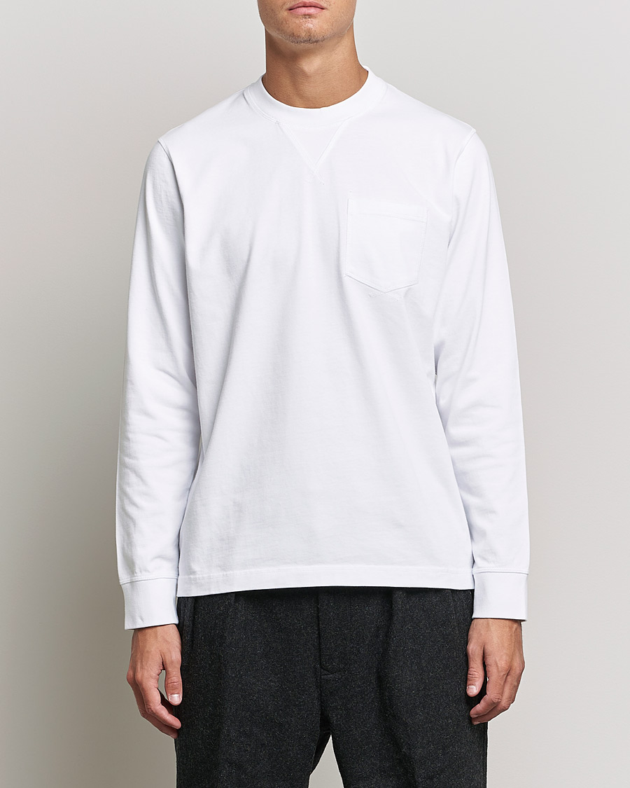 Herre | Langærmede t-shirts | Barbour White Label | Sheppey Long Sleeve Pocket Tee White