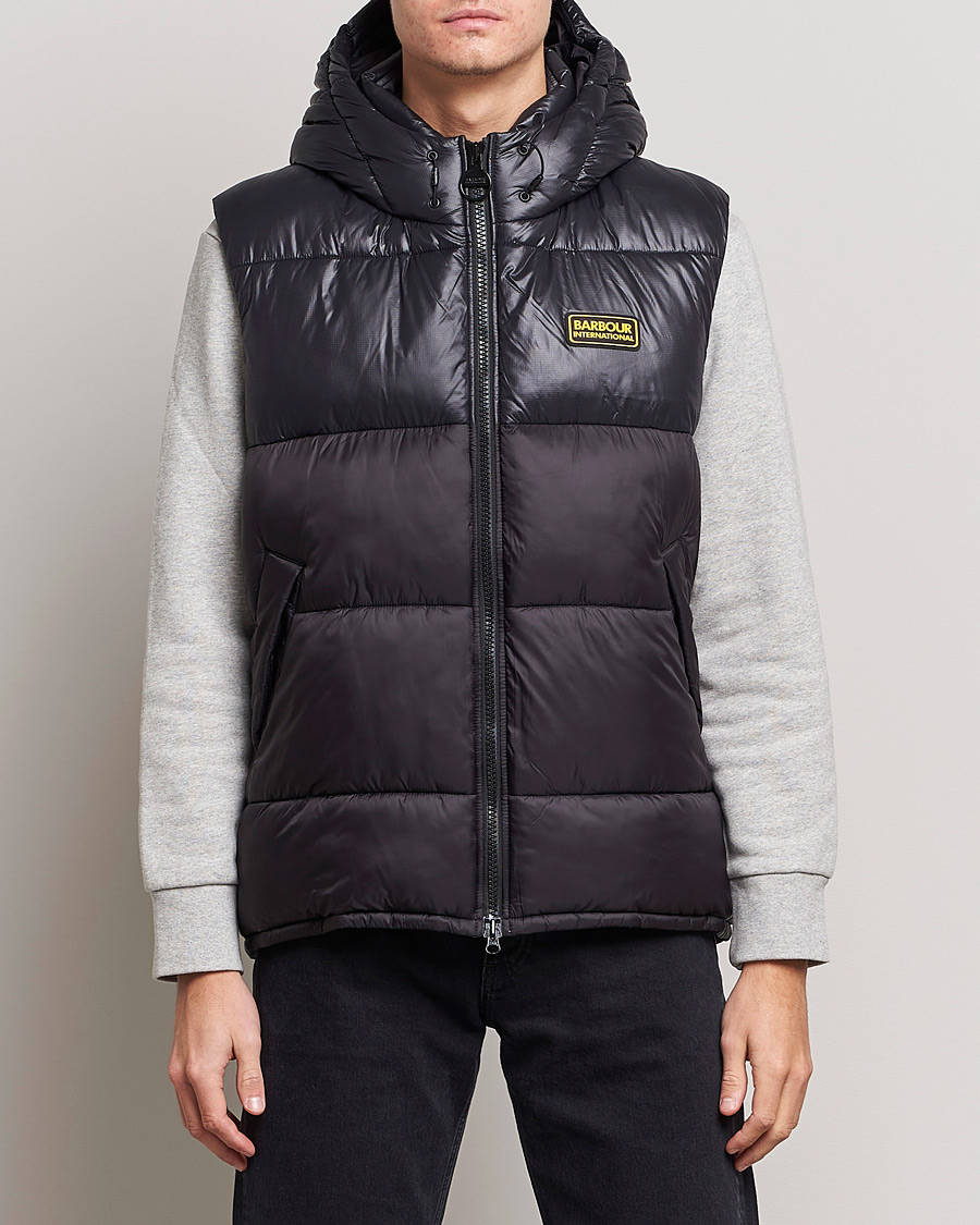Herre | Veste | Barbour International | Balfour Hooded Gilet Black
