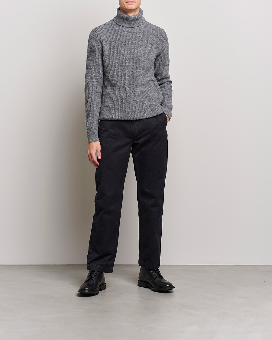 Herre | Barbour | Barbour International | Knitted Rollneck Antrachite