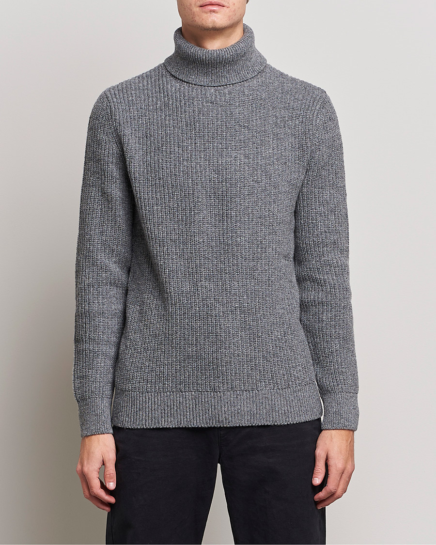 Herre | Trøjer | Barbour International | Knitted Rollneck Antrachite