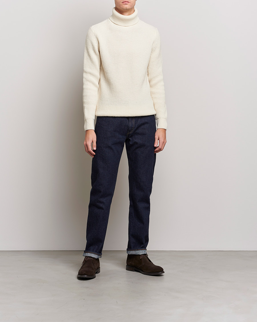 Herre | Trøjer | Barbour International | Knitted Rollneck Whisper White