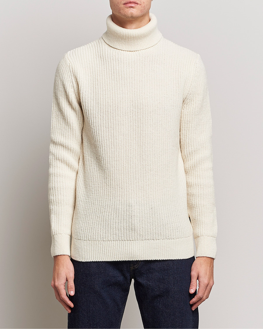 Herre | Trøjer | Barbour International | Knitted Rollneck Whisper White