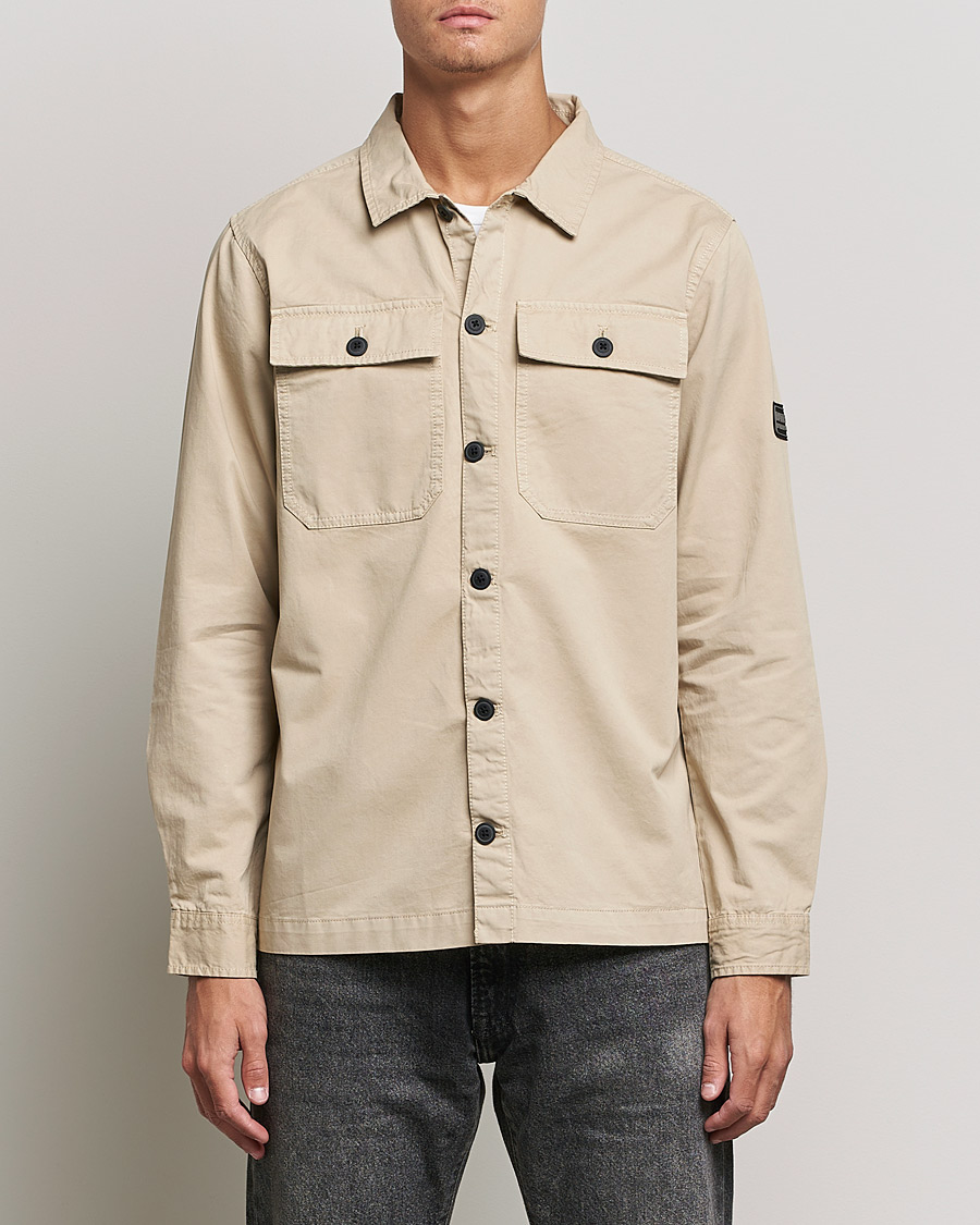 Herre | Shirt Jackets | Barbour International | Adey Pocket Overshirt Oyster
