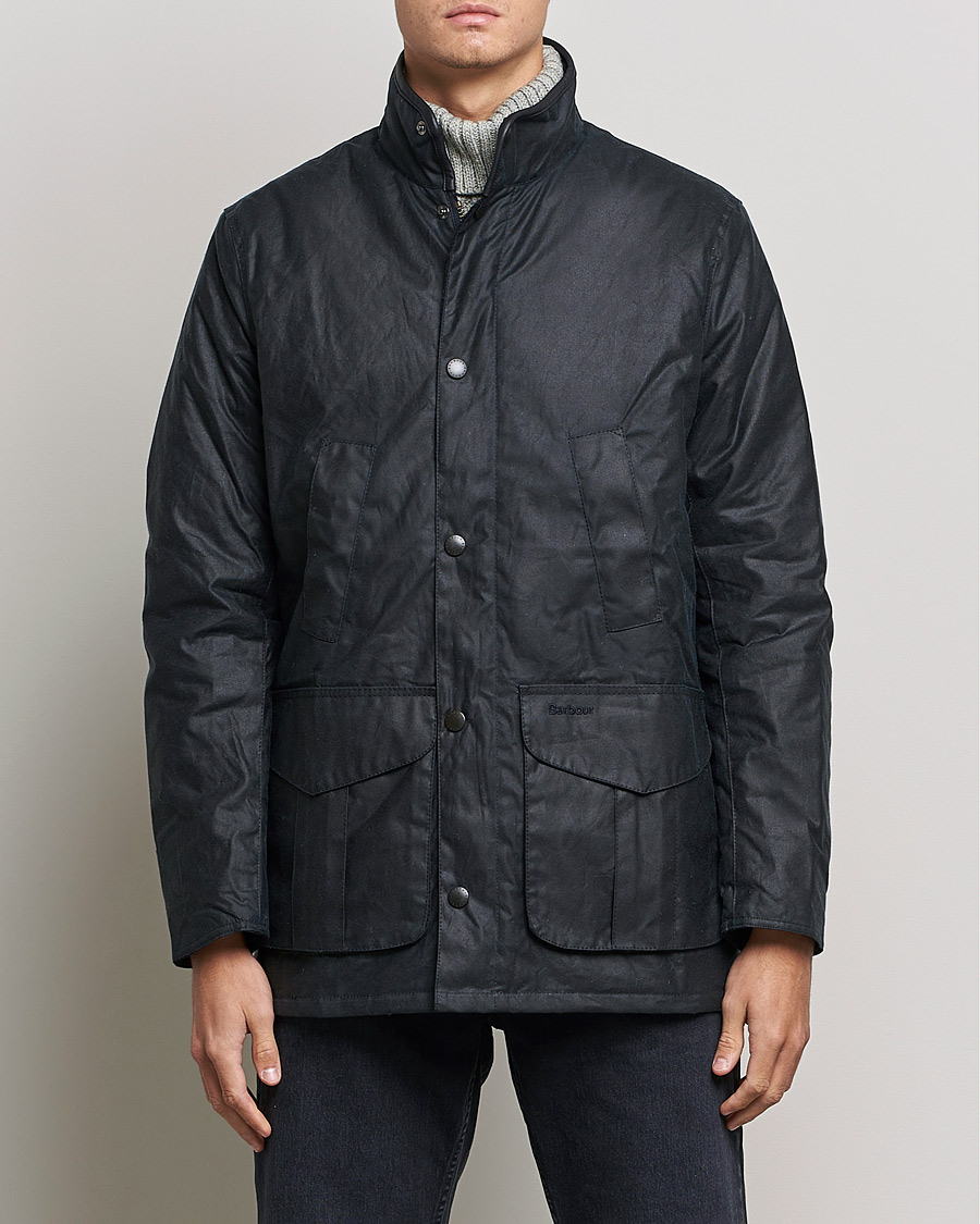 Herre | Forårsjakker | Barbour Lifestyle | Hereford Wax Jacket Navy