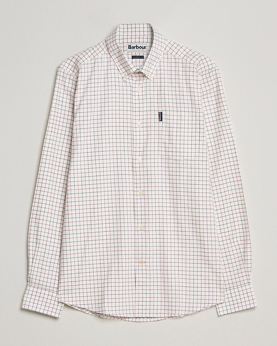 Herre | Skjorter | Barbour Lifestyle | Dillon Check Flannel Shirt White/Red
